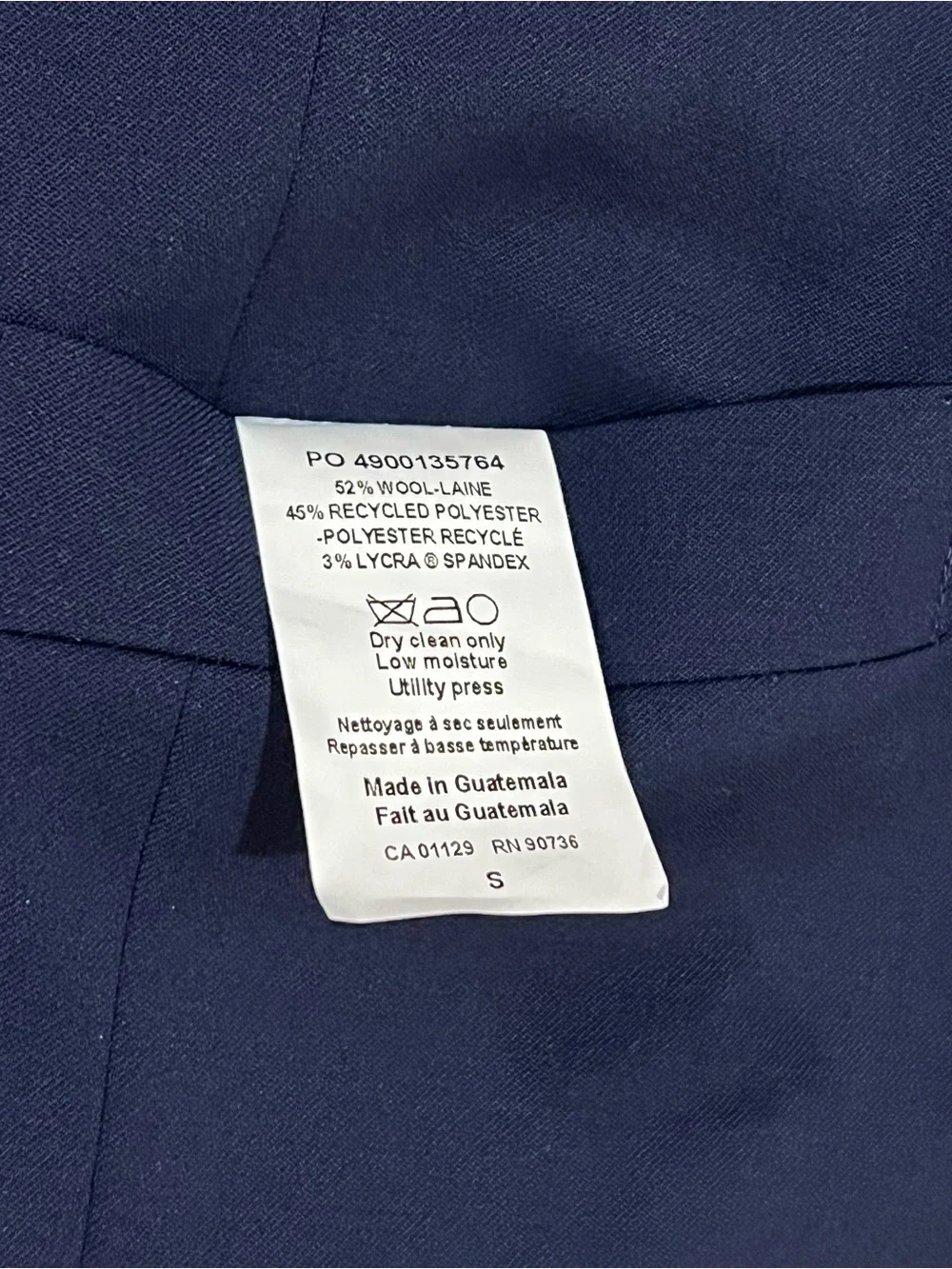 Tommy Hilfiger Men's Wool Blend Suit Vest Waistcoat, Color Navy Blue, Size Small